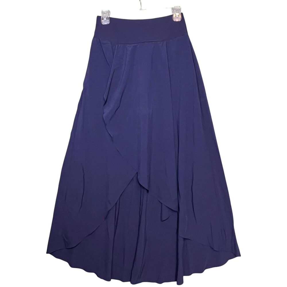Halara Wrap Skirt Women's Small Blue Hi Low Maxi Built In Shorts Resort Cruise - Picture 2 of 13